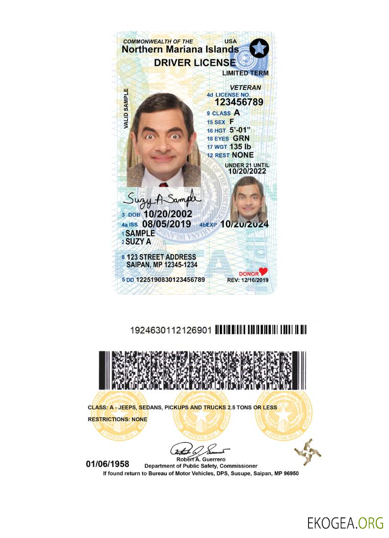 USA Northern Mariana Islands under 21 driving license 2019 present